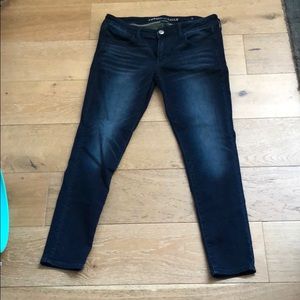 American Eagle Dark Super Low Jeggings